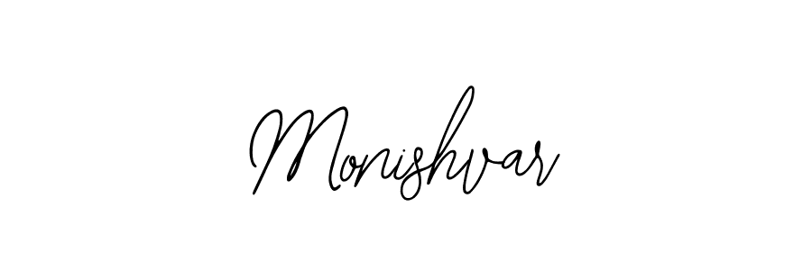 Use a signature maker to create a handwritten signature online. With this signature software, you can design (Bearetta-2O07w) your own signature for name Monishvar. Monishvar signature style 12 images and pictures png