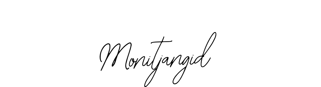 Also You can easily find your signature by using the search form. We will create Monitjangid name handwritten signature images for you free of cost using Bearetta-2O07w sign style. Monitjangid signature style 12 images and pictures png