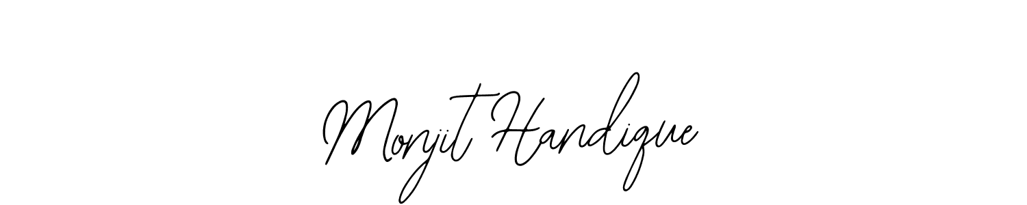 You should practise on your own different ways (Bearetta-2O07w) to write your name (Monjit Handique) in signature. don't let someone else do it for you. Monjit Handique signature style 12 images and pictures png