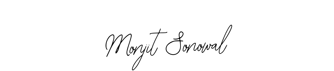 Create a beautiful signature design for name Monjit Sonowal. With this signature (Bearetta-2O07w) fonts, you can make a handwritten signature for free. Monjit Sonowal signature style 12 images and pictures png