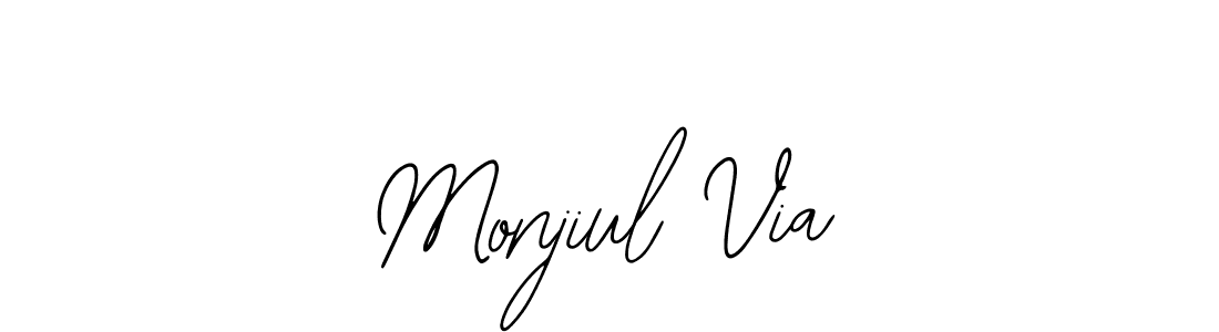 Design your own signature with our free online signature maker. With this signature software, you can create a handwritten (Bearetta-2O07w) signature for name Monjiul Via. Monjiul Via signature style 12 images and pictures png