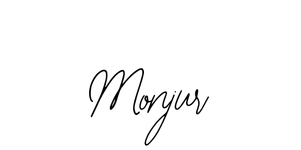 Design your own signature with our free online signature maker. With this signature software, you can create a handwritten (Bearetta-2O07w) signature for name Monjur. Monjur signature style 12 images and pictures png