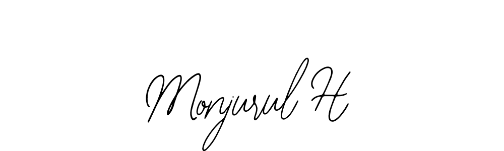 This is the best signature style for the Monjurul H name. Also you like these signature font (Bearetta-2O07w). Mix name signature. Monjurul H signature style 12 images and pictures png