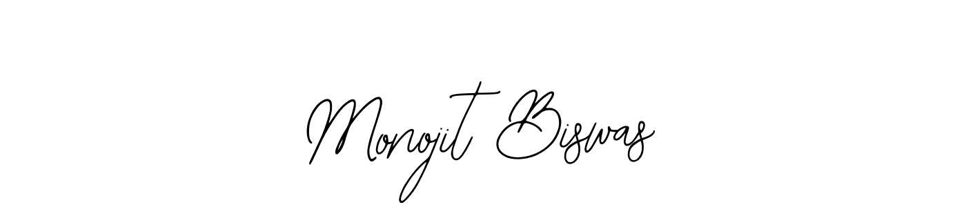 How to make Monojit Biswas name signature. Use Bearetta-2O07w style for creating short signs online. This is the latest handwritten sign. Monojit Biswas signature style 12 images and pictures png