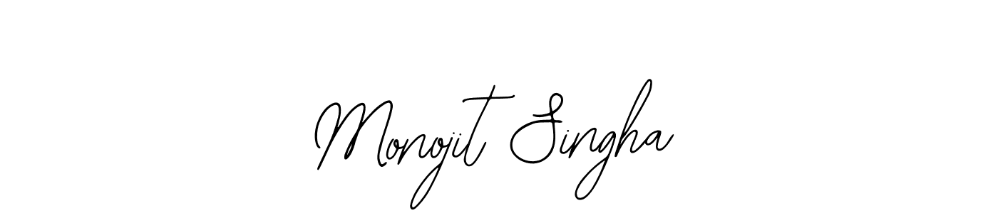 Also we have Monojit Singha name is the best signature style. Create professional handwritten signature collection using Bearetta-2O07w autograph style. Monojit Singha signature style 12 images and pictures png