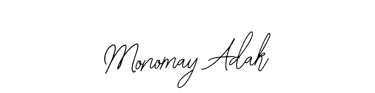 Use a signature maker to create a handwritten signature online. With this signature software, you can design (Bearetta-2O07w) your own signature for name Monomay Adak. Monomay Adak signature style 12 images and pictures png