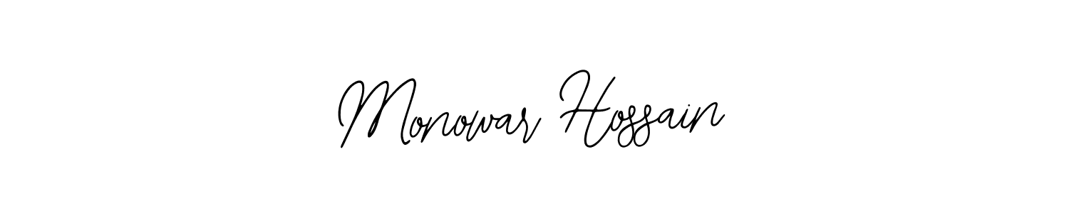 Use a signature maker to create a handwritten signature online. With this signature software, you can design (Bearetta-2O07w) your own signature for name Monowar Hossain. Monowar Hossain signature style 12 images and pictures png