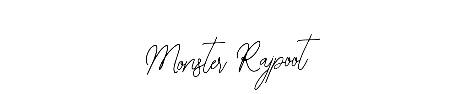 How to make Monster Rajpoot name signature. Use Bearetta-2O07w style for creating short signs online. This is the latest handwritten sign. Monster Rajpoot signature style 12 images and pictures png