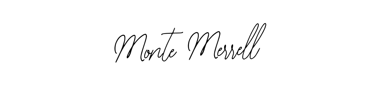 How to make Monte Merrell name signature. Use Bearetta-2O07w style for creating short signs online. This is the latest handwritten sign. Monte Merrell signature style 12 images and pictures png