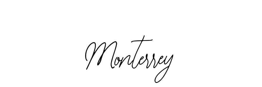 Use a signature maker to create a handwritten signature online. With this signature software, you can design (Bearetta-2O07w) your own signature for name Monterrey. Monterrey signature style 12 images and pictures png