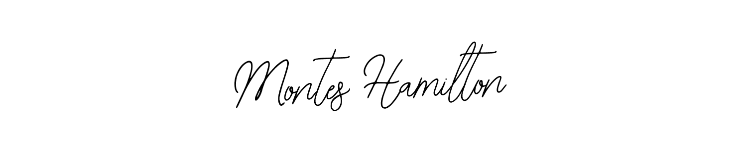 Design your own signature with our free online signature maker. With this signature software, you can create a handwritten (Bearetta-2O07w) signature for name Montes Hamilton. Montes Hamilton signature style 12 images and pictures png