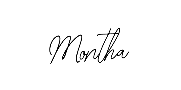 You should practise on your own different ways (Bearetta-2O07w) to write your name (Montha) in signature. don't let someone else do it for you. Montha signature style 12 images and pictures png