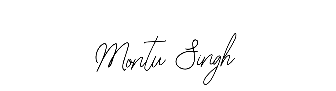 You should practise on your own different ways (Bearetta-2O07w) to write your name (Montu Singh) in signature. don't let someone else do it for you. Montu Singh signature style 12 images and pictures png