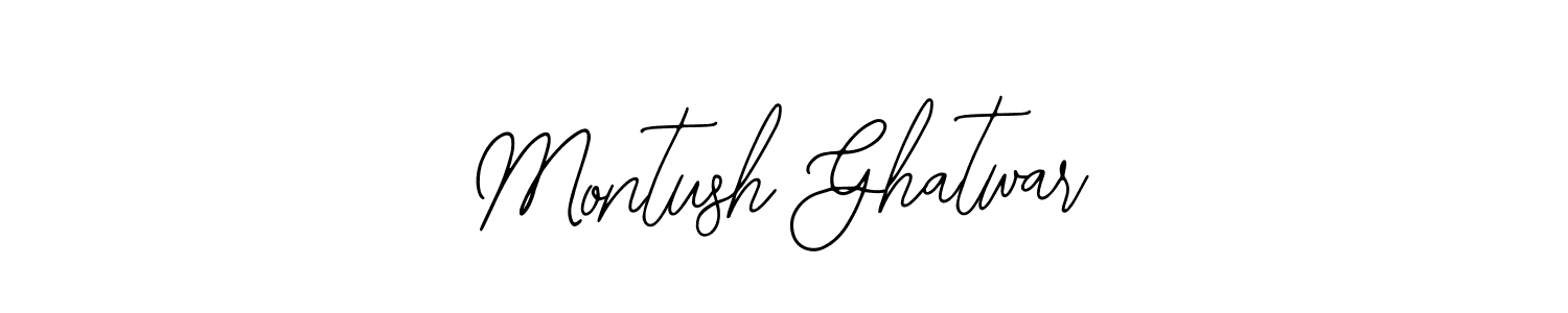 The best way (Bearetta-2O07w) to make a short signature is to pick only two or three words in your name. The name Montush Ghatwar include a total of six letters. For converting this name. Montush Ghatwar signature style 12 images and pictures png