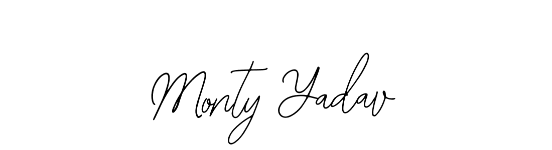 Use a signature maker to create a handwritten signature online. With this signature software, you can design (Bearetta-2O07w) your own signature for name Monty Yadav. Monty Yadav signature style 12 images and pictures png