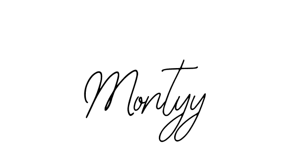 The best way (Bearetta-2O07w) to make a short signature is to pick only two or three words in your name. The name Montyy include a total of six letters. For converting this name. Montyy signature style 12 images and pictures png