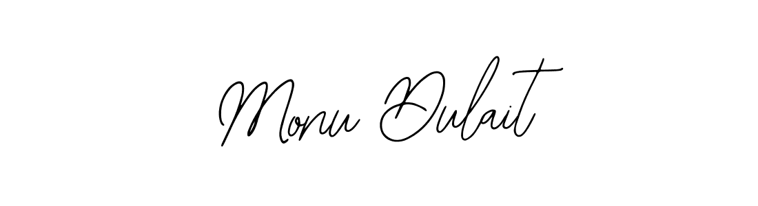 How to make Monu Dulait name signature. Use Bearetta-2O07w style for creating short signs online. This is the latest handwritten sign. Monu Dulait signature style 12 images and pictures png