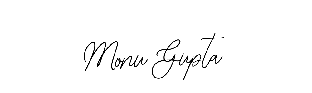 Monu Gupta stylish signature style. Best Handwritten Sign (Bearetta-2O07w) for my name. Handwritten Signature Collection Ideas for my name Monu Gupta. Monu Gupta signature style 12 images and pictures png