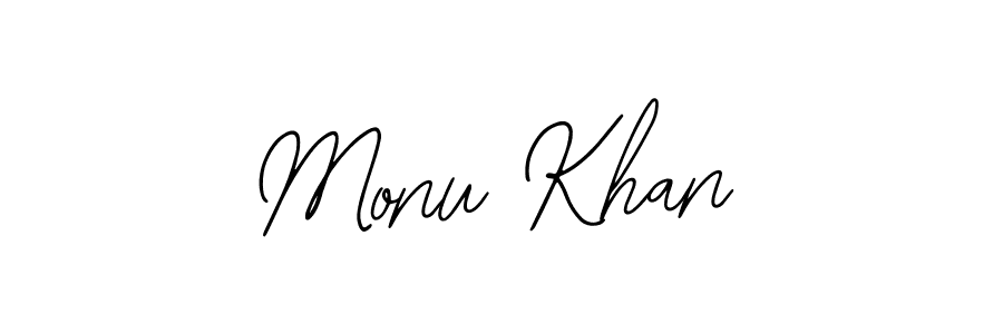 Monu Khan stylish signature style. Best Handwritten Sign (Bearetta-2O07w) for my name. Handwritten Signature Collection Ideas for my name Monu Khan. Monu Khan signature style 12 images and pictures png