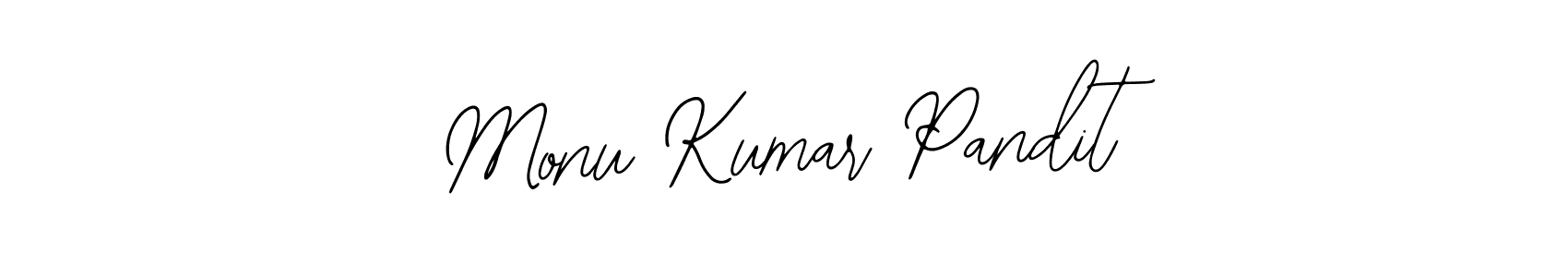 Design your own signature with our free online signature maker. With this signature software, you can create a handwritten (Bearetta-2O07w) signature for name Monu Kumar Pandit. Monu Kumar Pandit signature style 12 images and pictures png