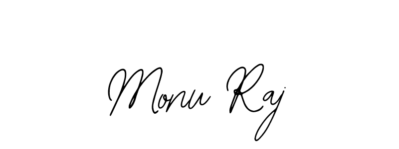 Use a signature maker to create a handwritten signature online. With this signature software, you can design (Bearetta-2O07w) your own signature for name Monu Raj. Monu Raj signature style 12 images and pictures png