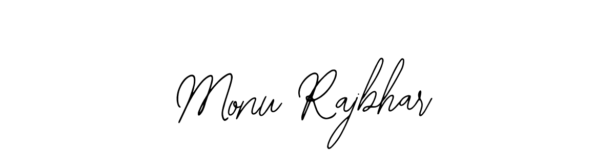 You should practise on your own different ways (Bearetta-2O07w) to write your name (Monu Rajbhar) in signature. don't let someone else do it for you. Monu Rajbhar signature style 12 images and pictures png