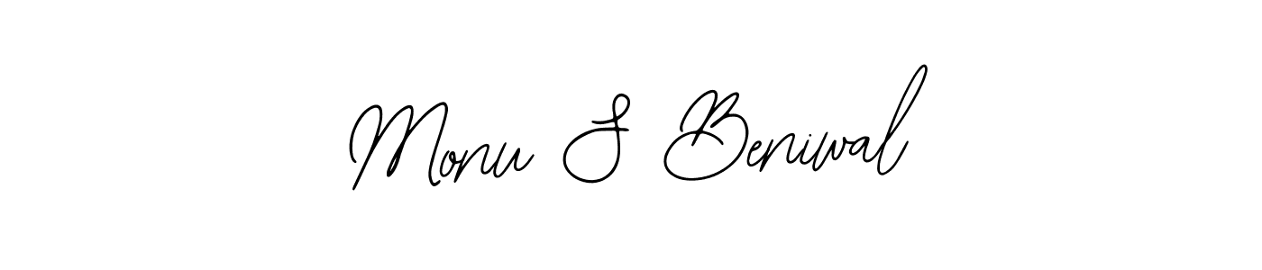 Monu S Beniwal stylish signature style. Best Handwritten Sign (Bearetta-2O07w) for my name. Handwritten Signature Collection Ideas for my name Monu S Beniwal. Monu S Beniwal signature style 12 images and pictures png