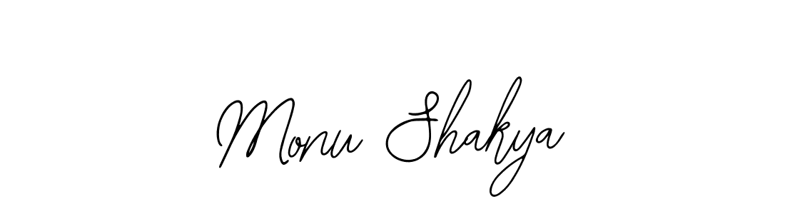 The best way (Bearetta-2O07w) to make a short signature is to pick only two or three words in your name. The name Monu Shakya include a total of six letters. For converting this name. Monu Shakya signature style 12 images and pictures png