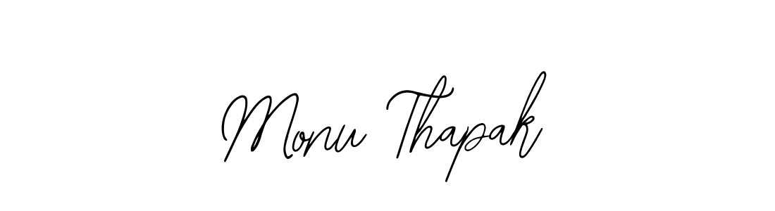 Make a beautiful signature design for name Monu Thapak. With this signature (Bearetta-2O07w) style, you can create a handwritten signature for free. Monu Thapak signature style 12 images and pictures png