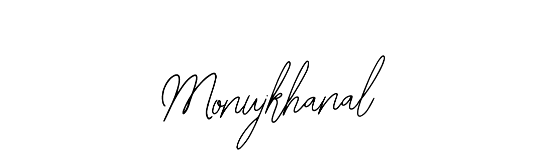 Use a signature maker to create a handwritten signature online. With this signature software, you can design (Bearetta-2O07w) your own signature for name Monujkhanal. Monujkhanal signature style 12 images and pictures png