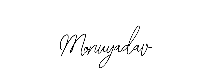 Bearetta-2O07w is a professional signature style that is perfect for those who want to add a touch of class to their signature. It is also a great choice for those who want to make their signature more unique. Get Monuyadav name to fancy signature for free. Monuyadav signature style 12 images and pictures png