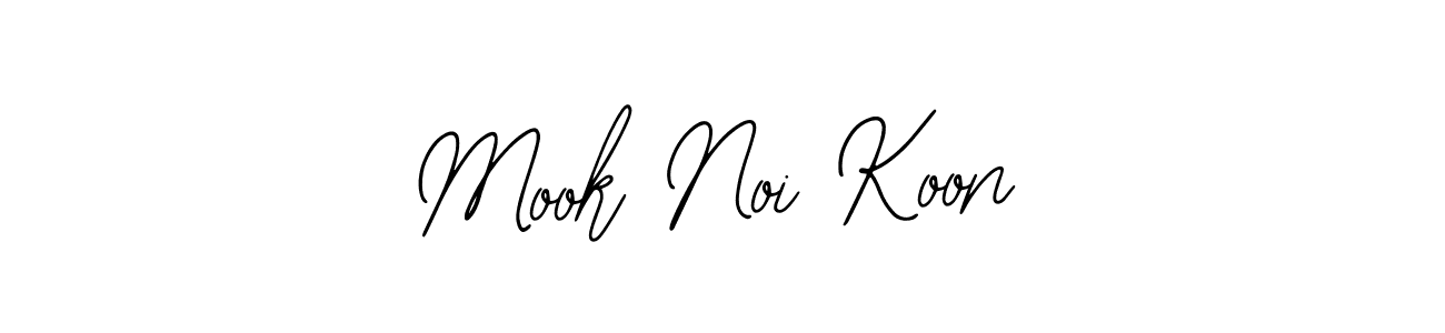 How to make Mook Noi Koon name signature. Use Bearetta-2O07w style for creating short signs online. This is the latest handwritten sign. Mook Noi Koon signature style 12 images and pictures png