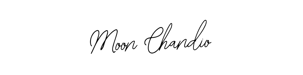 How to make Moon Chandio name signature. Use Bearetta-2O07w style for creating short signs online. This is the latest handwritten sign. Moon Chandio signature style 12 images and pictures png