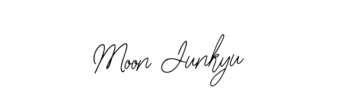 Use a signature maker to create a handwritten signature online. With this signature software, you can design (Bearetta-2O07w) your own signature for name Moon Junkyu. Moon Junkyu signature style 12 images and pictures png