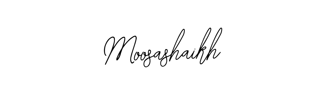 Bearetta-2O07w is a professional signature style that is perfect for those who want to add a touch of class to their signature. It is also a great choice for those who want to make their signature more unique. Get Moosashaikh name to fancy signature for free. Moosashaikh signature style 12 images and pictures png
