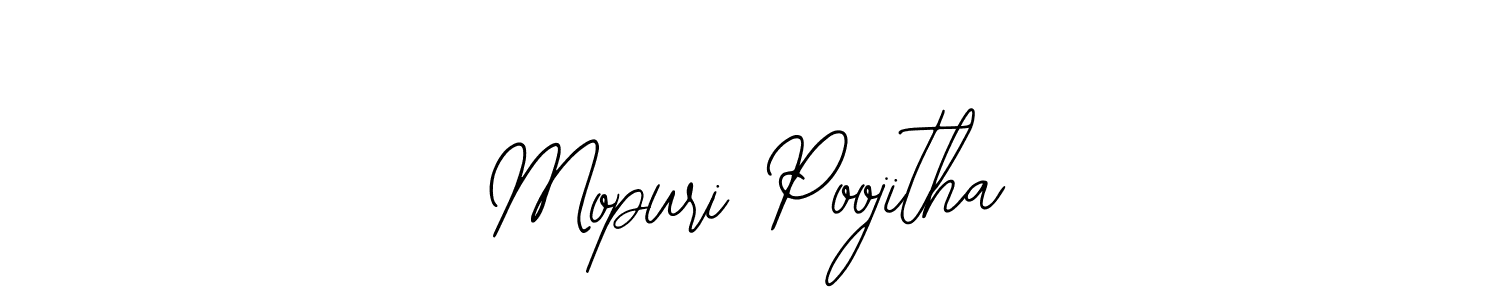 Make a beautiful signature design for name Mopuri Poojitha. With this signature (Bearetta-2O07w) style, you can create a handwritten signature for free. Mopuri Poojitha signature style 12 images and pictures png