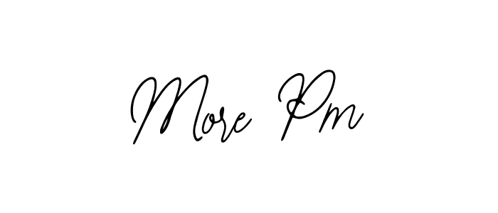 Similarly Bearetta-2O07w is the best handwritten signature design. Signature creator online .You can use it as an online autograph creator for name More Pm. More Pm signature style 12 images and pictures png