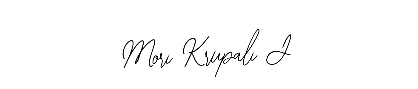 Use a signature maker to create a handwritten signature online. With this signature software, you can design (Bearetta-2O07w) your own signature for name Mori Krupali J. Mori Krupali J signature style 12 images and pictures png