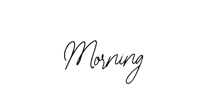 How to make Morning name signature. Use Bearetta-2O07w style for creating short signs online. This is the latest handwritten sign. Morning signature style 12 images and pictures png