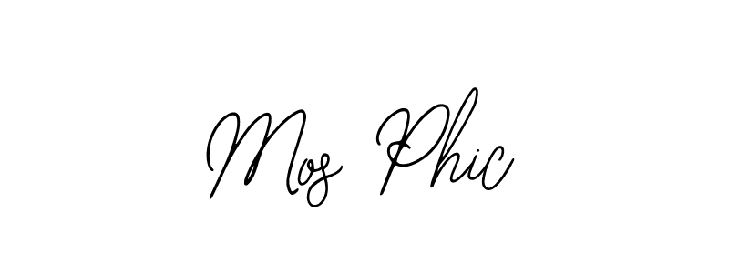 Similarly Bearetta-2O07w is the best handwritten signature design. Signature creator online .You can use it as an online autograph creator for name Mos Phic. Mos Phic signature style 12 images and pictures png