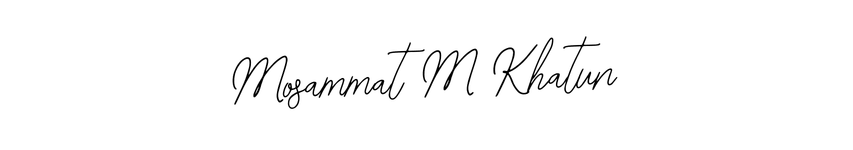 Use a signature maker to create a handwritten signature online. With this signature software, you can design (Bearetta-2O07w) your own signature for name Mosammat M Khatun. Mosammat M Khatun signature style 12 images and pictures png