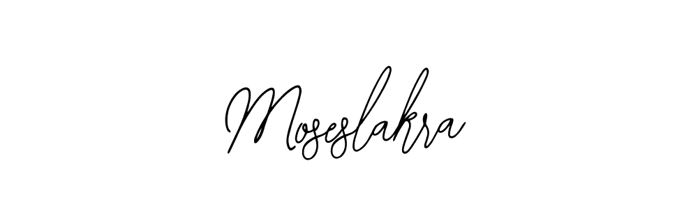 How to make Moseslakra name signature. Use Bearetta-2O07w style for creating short signs online. This is the latest handwritten sign. Moseslakra signature style 12 images and pictures png