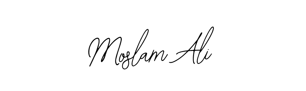 Best and Professional Signature Style for Moslam Ali. Bearetta-2O07w Best Signature Style Collection. Moslam Ali signature style 12 images and pictures png