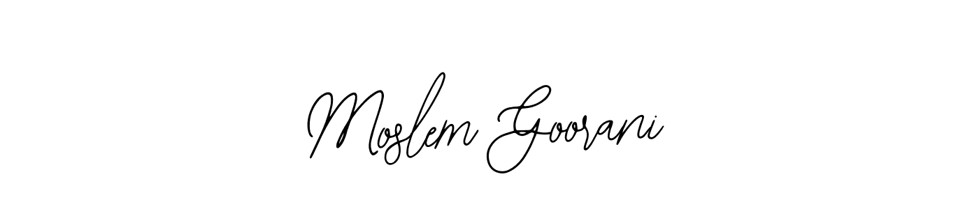 Create a beautiful signature design for name Moslem Goorani. With this signature (Bearetta-2O07w) fonts, you can make a handwritten signature for free. Moslem Goorani signature style 12 images and pictures png