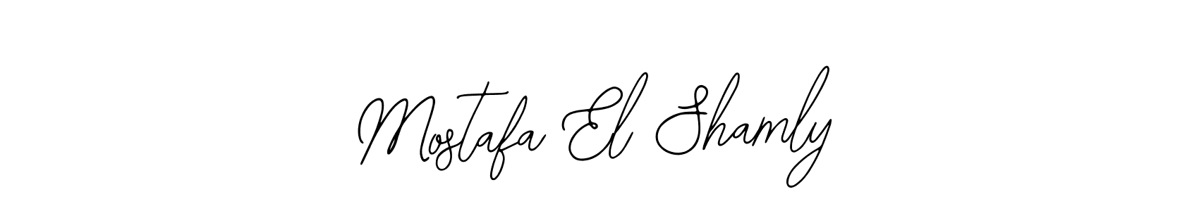 How to make Mostafa El Shamly name signature. Use Bearetta-2O07w style for creating short signs online. This is the latest handwritten sign. Mostafa El Shamly signature style 12 images and pictures png