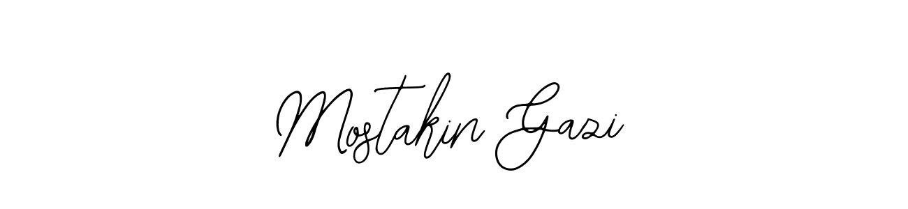 The best way (Bearetta-2O07w) to make a short signature is to pick only two or three words in your name. The name Mostakin Gazi include a total of six letters. For converting this name. Mostakin Gazi signature style 12 images and pictures png