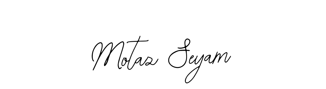 The best way (Bearetta-2O07w) to make a short signature is to pick only two or three words in your name. The name Motaz Seyam include a total of six letters. For converting this name. Motaz Seyam signature style 12 images and pictures png