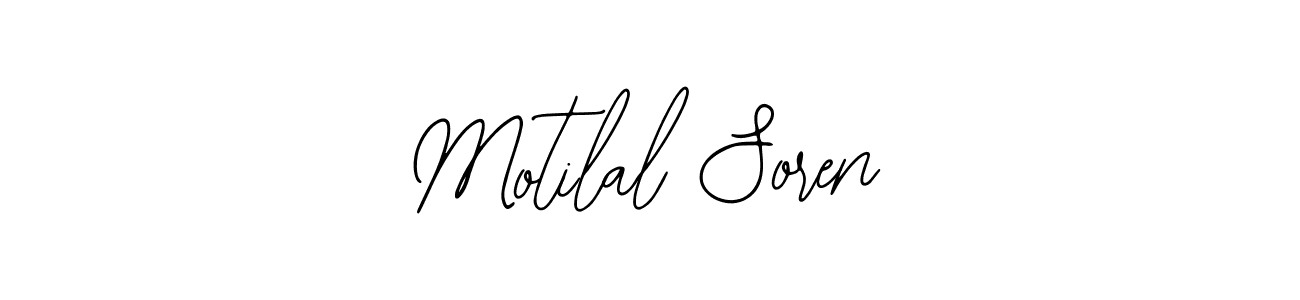 How to make Motilal Soren name signature. Use Bearetta-2O07w style for creating short signs online. This is the latest handwritten sign. Motilal Soren signature style 12 images and pictures png