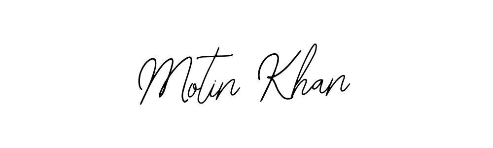 Use a signature maker to create a handwritten signature online. With this signature software, you can design (Bearetta-2O07w) your own signature for name Motin Khan. Motin Khan signature style 12 images and pictures png