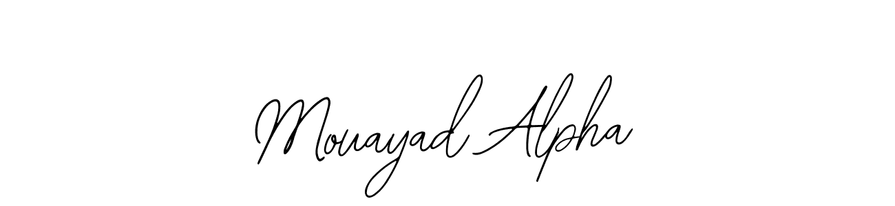 How to make Mouayad Alpha signature? Bearetta-2O07w is a professional autograph style. Create handwritten signature for Mouayad Alpha name. Mouayad Alpha signature style 12 images and pictures png